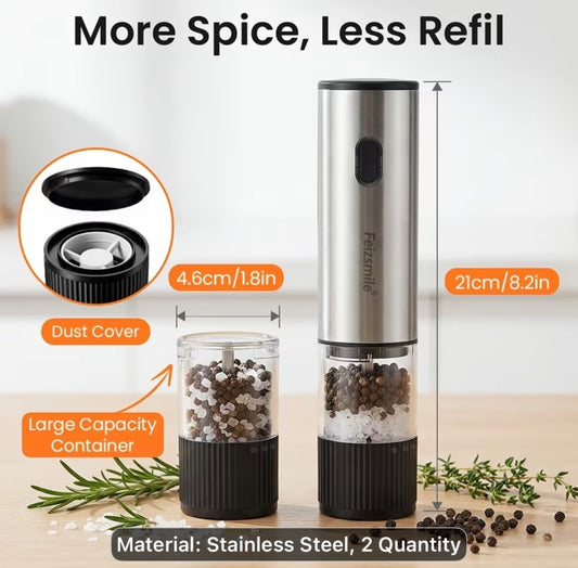 Rechargeable Salt and Pepper grinders